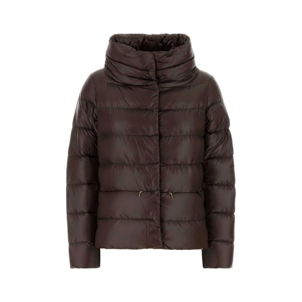 Herno Women Chocolate Nylon Down Jacket